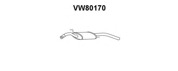 Глушитель выхлопных газов конечный VW80170
