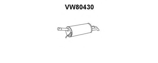 Bagerste lyddæmper VW80430