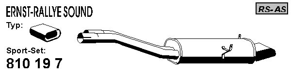 Глушитель для спортивного автомобиля 810197