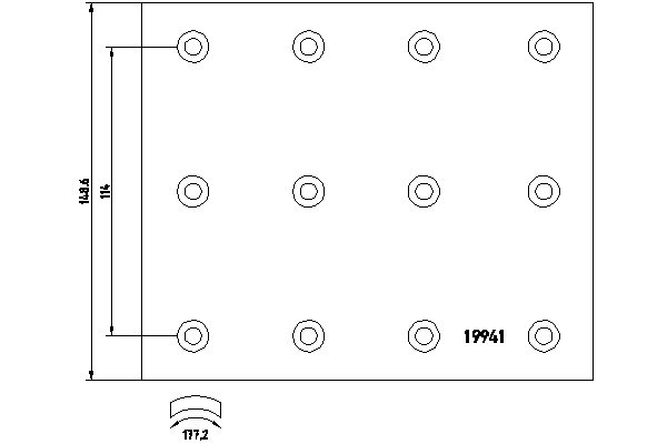 Bremsebelægningssæt, tromlebremse 1994102