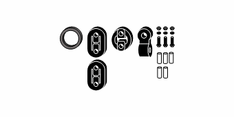 Mounting Kit, exhaust system 82 47 8866
