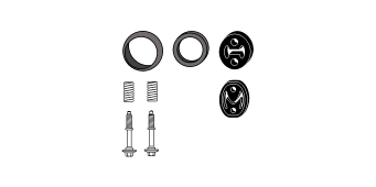 Mounting Kit, exhaust system 82 43 9001