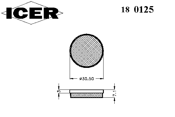 Kit de plaquettes de frein, disque de frein de stationnement 180125