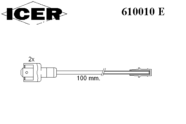 Сигнализатор, износ тормозных колодок 610010 E