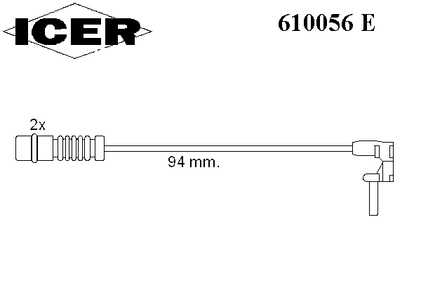 Сигнализатор, износ тормозных колодок 610056 E
