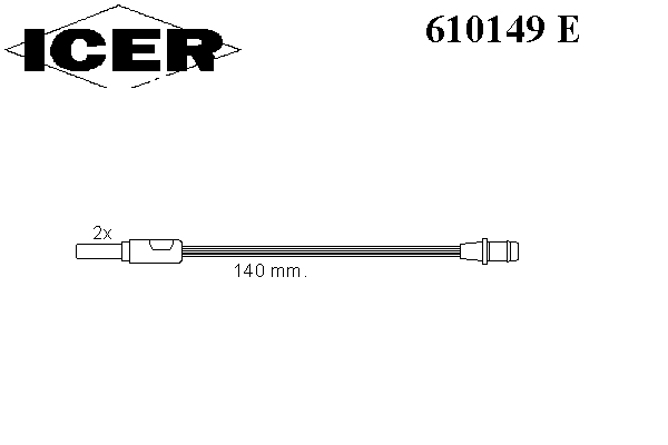 Сигнализатор, износ тормозных колодок 610149 E