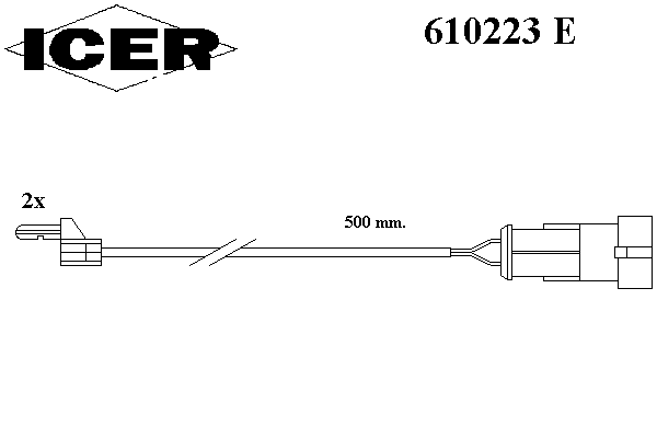 Сигнализатор, износ тормозных колодок 610223 E