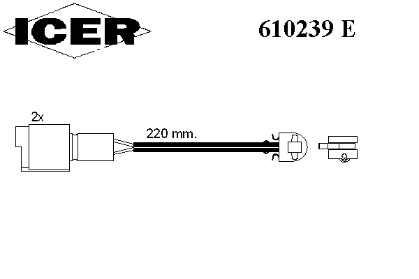 Сигнализатор, износ тормозных колодок 610239 E