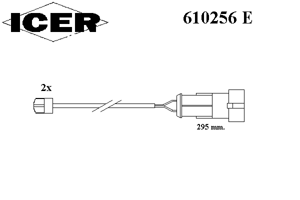 Сигнализатор, износ тормозных колодок 610256 E