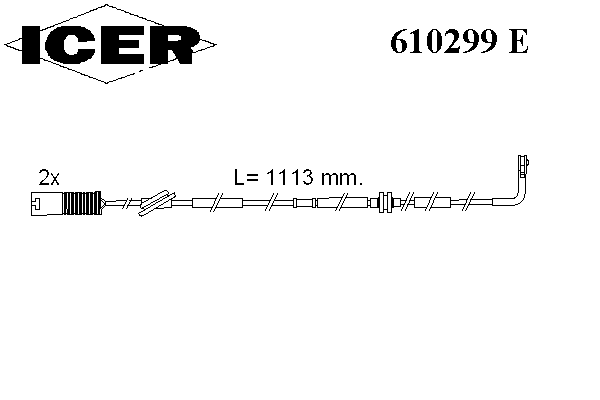 Сигнализатор, износ тормозных колодок 610299 E