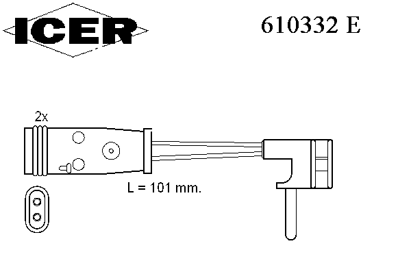Сигнализатор, износ тормозных колодок 610323 E