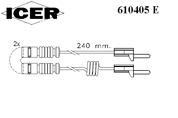 Сигнализатор, износ тормозных колодок 610405 E