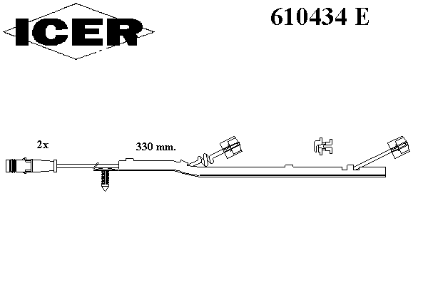 Сигнализатор, износ тормозных колодок 610434 E