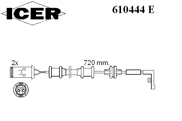 Сигнализатор, износ тормозных колодок 610444 E