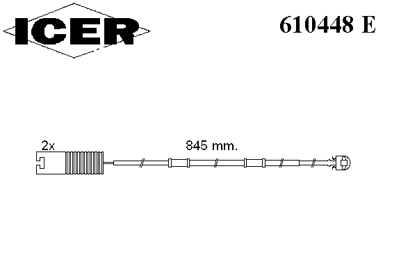Сигнализатор, износ тормозных колодок 610448 E