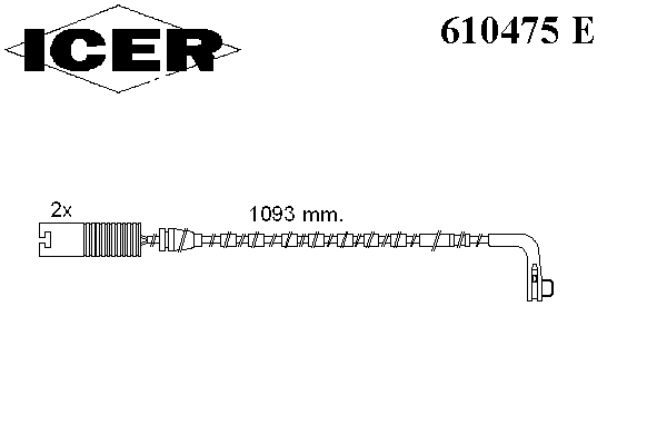 Сигнализатор, износ тормозных колодок 610475 E