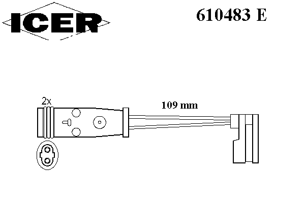 Сигнализатор, износ тормозных колодок 610483 E