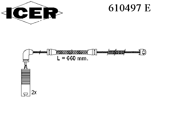 Сигнализатор, износ тормозных колодок 610497 E
