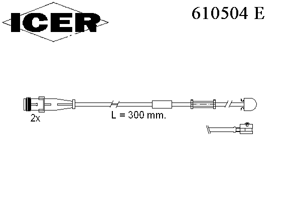 Сигнализатор, износ тормозных колодок 610504 E
