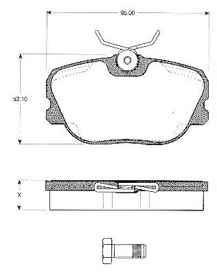 Комплект тормозных колодок, дисковый тормоз BLF851