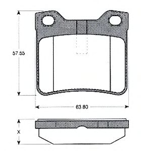 Комплект тормозных колодок, дисковый тормоз BLF866