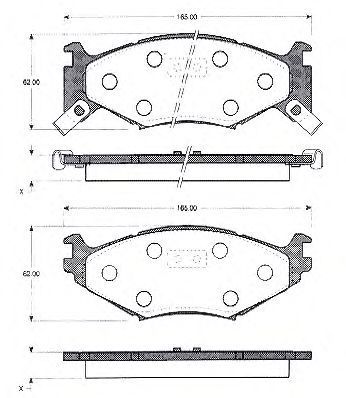 Комплект тормозных колодок, дисковый тормоз BLF942