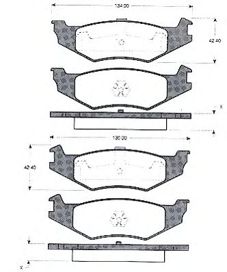 Комплект тормозных колодок, дисковый тормоз BLF950