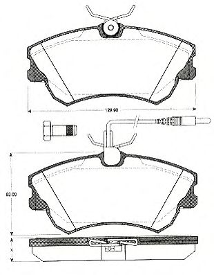 Комплект тормозных колодок, дисковый тормоз BLF1065