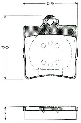 Комплект тормозных колодок, дисковый тормоз BLF1084
