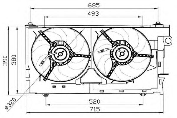Ventilador, refrigeração do motor 47030