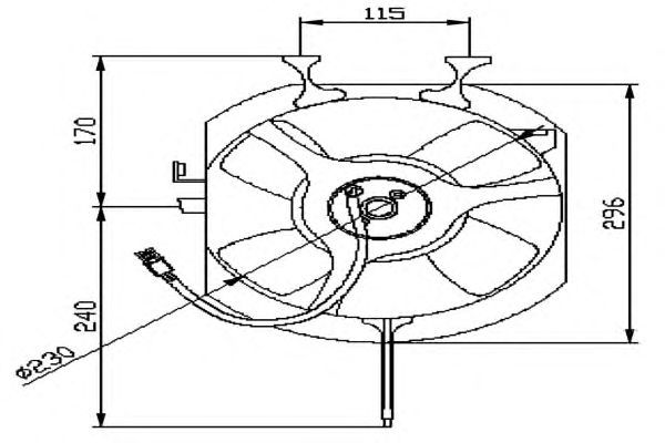 Ventilador, refrigeración del motor 47040