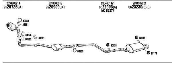 Exhaust System MB22031B