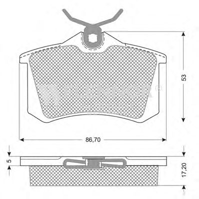 Комплект тормозных колодок, дисковый тормоз FB210163