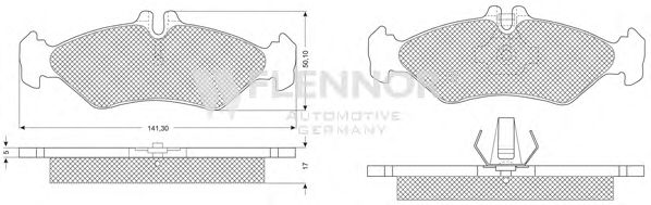 Комплект тормозных колодок, дисковый тормоз FB210252