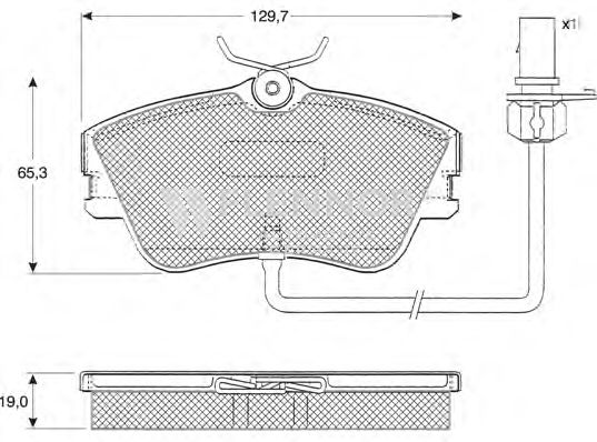 Комплект тормозных колодок, дисковый тормоз FB210481