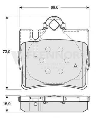 Комплект тормозных колодок, дисковый тормоз FB210558