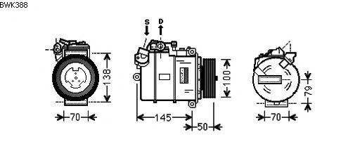 Compressor, ar condicionado BWK388