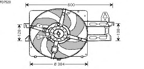 Ventilador, refrigeração do motor FD7520