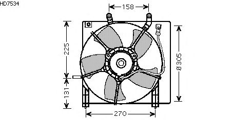 Вентилятор, охлаждение двигателя HD7534