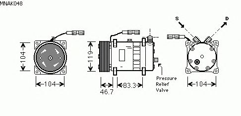 Kompressori, ilmastointilaite MNAK048