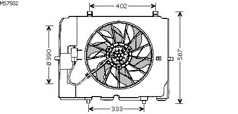 Ventilator, motorkøling MS7502