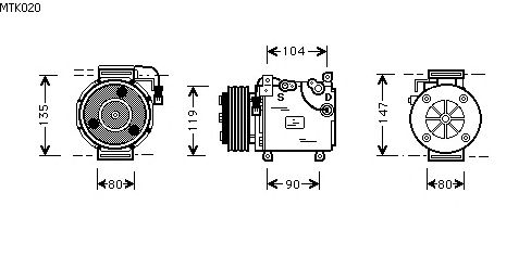 Compressore, Climatizzatore MTK020