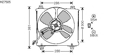 Ventilador, refrigeração do motor MZ7505