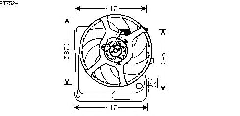 Ventilador, refrigeração do motor RT7524