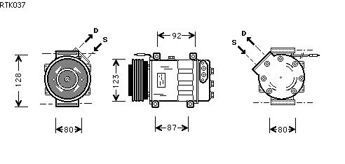 Compressor, ar condicionado RTK037