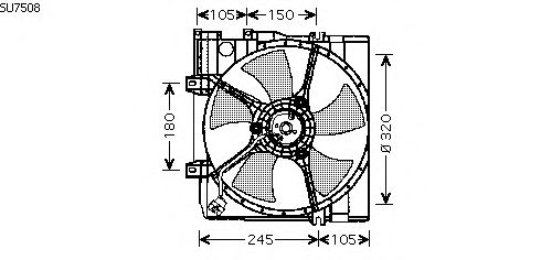 Ventilator, motorkøling SU7508