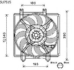 Ventilateur, refroidissement du moteur SU7515