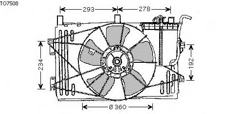Вентилятор, охлаждение двигателя TO7508
