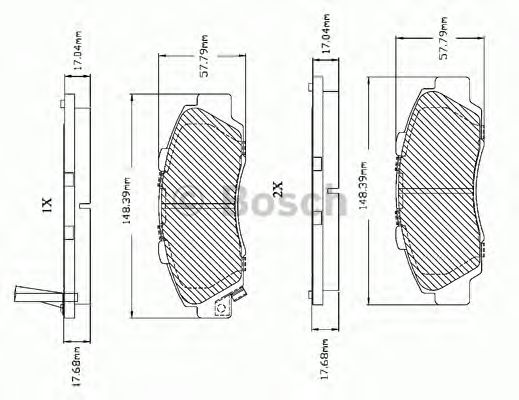 Комплект тормозных колодок, дисковый тормоз F 03B 150 016