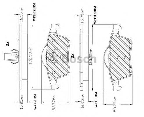 Комплект тормозных колодок, дисковый тормоз F 03B 150 066